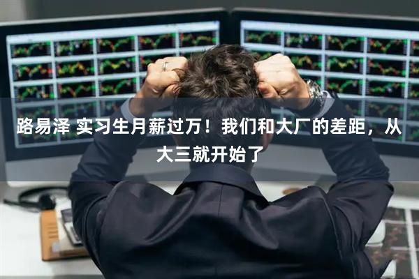 路易泽 实习生月薪过万！我们和大厂的差距，从大三就开始了