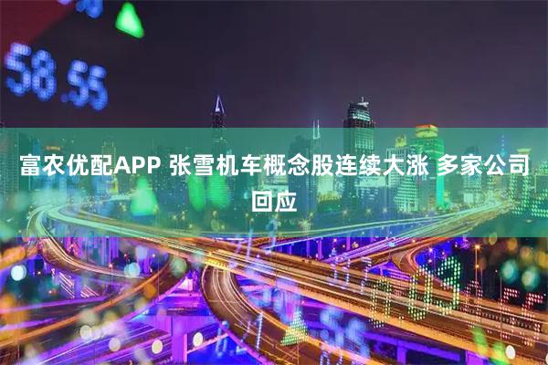 富农优配APP 张雪机车概念股连续大涨 多家公司回应