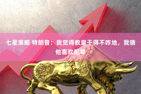七星策略 特朗普：我觉得教皇干得不咋地，我猜他喜欢犯罪